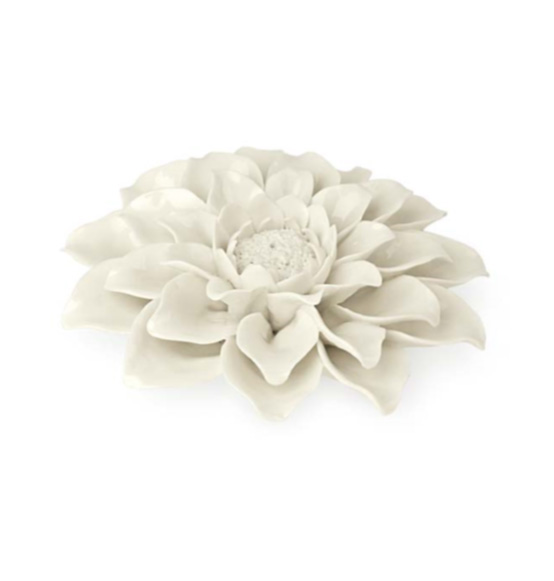 Bomboniera fiore bianco in porcellana mm. Ø 120